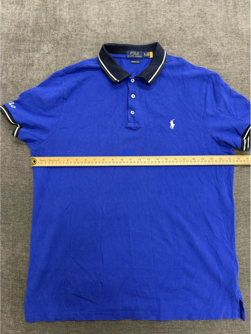 Polo Ralph Lauren Custom Slim Fit Blue Polo Shirt XL